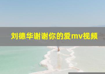 刘德华谢谢你的爱mv视频