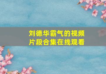 刘德华霸气的视频片段合集在线观看