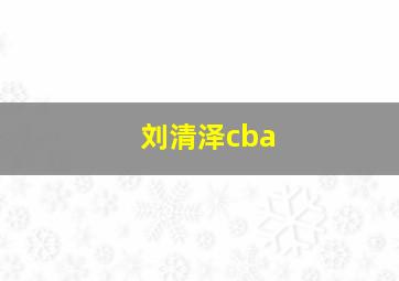 刘清泽cba