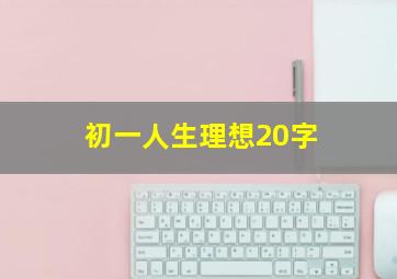 初一人生理想20字