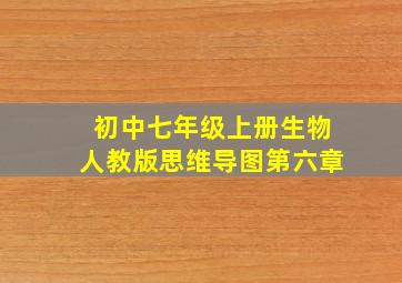 初中七年级上册生物人教版思维导图第六章