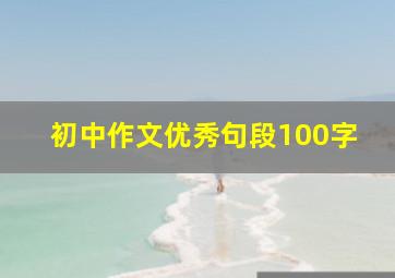 初中作文优秀句段100字