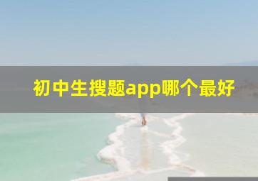 初中生搜题app哪个最好