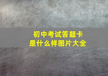 初中考试答题卡是什么样图片大全