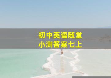 初中英语随堂小测答案七上