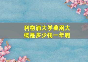 利物浦大学费用大概是多少钱一年呢