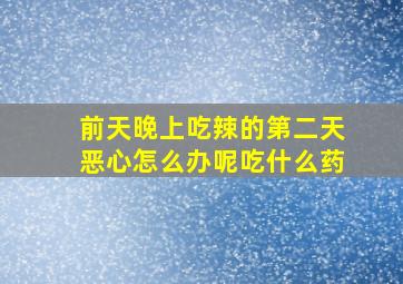 前天晚上吃辣的第二天恶心怎么办呢吃什么药