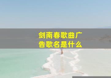 剑南春歌曲广告歌名是什么