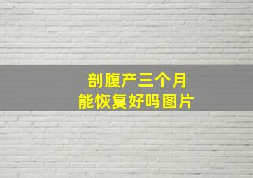 剖腹产三个月能恢复好吗图片