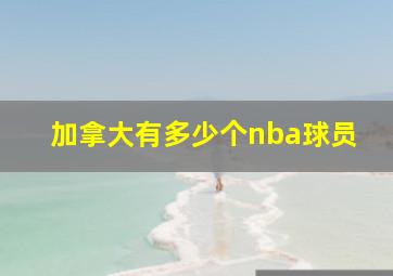 加拿大有多少个nba球员