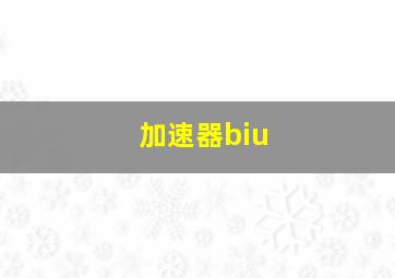 加速器biu