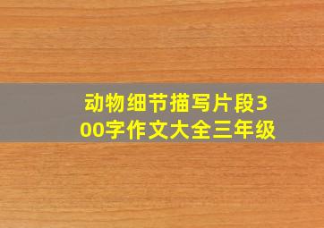 动物细节描写片段300字作文大全三年级