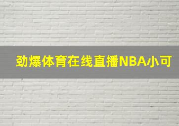 劲爆体育在线直播NBA小可