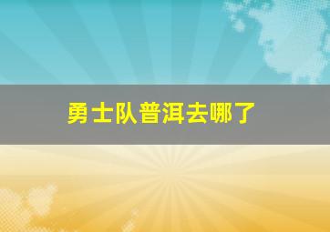 勇士队普洱去哪了