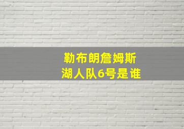 勒布朗詹姆斯湖人队6号是谁