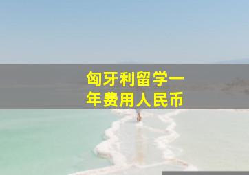 匈牙利留学一年费用人民币