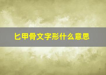 匕甲骨文字形什么意思