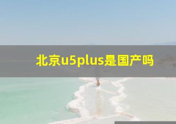 北京u5plus是国产吗