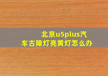 北京u5plus汽车古障灯亮黄灯怎么办