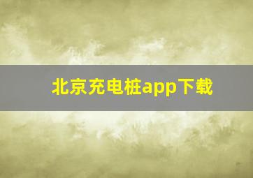 北京充电桩app下载