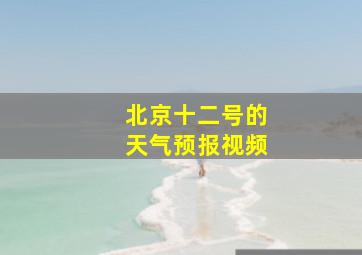 北京十二号的天气预报视频