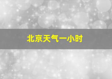 北京天气一小时