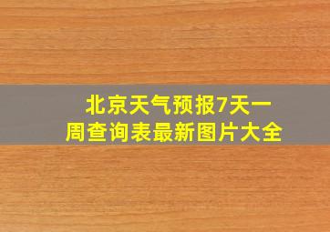 北京天气预报7天一周查询表最新图片大全