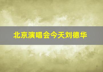 北京演唱会今天刘德华