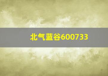 北气蓝谷600733