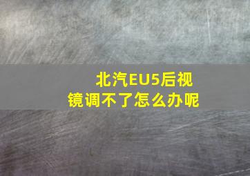 北汽EU5后视镜调不了怎么办呢