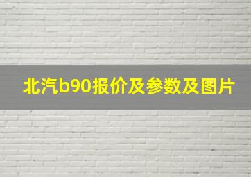 北汽b90报价及参数及图片