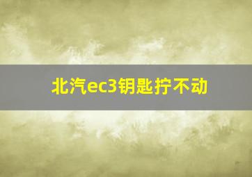 北汽ec3钥匙拧不动