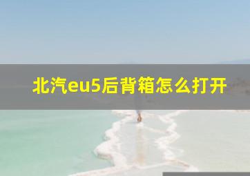 北汽eu5后背箱怎么打开