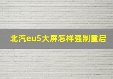 北汽eu5大屏怎样强制重启