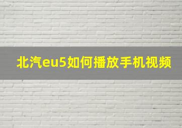 北汽eu5如何播放手机视频