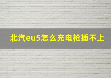 北汽eu5怎么充电枪插不上