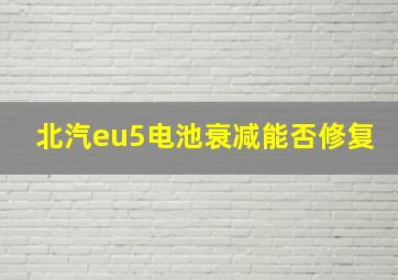 北汽eu5电池衰减能否修复