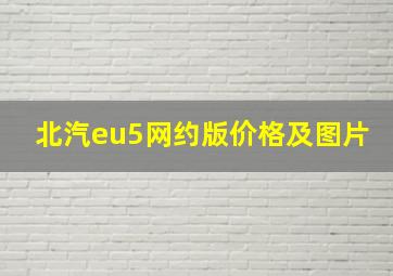 北汽eu5网约版价格及图片