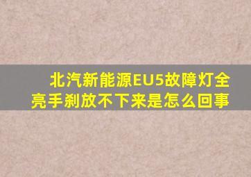 北汽新能源EU5故障灯全亮手刹放不下来是怎么回事