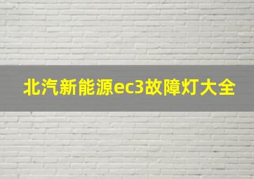 北汽新能源ec3故障灯大全