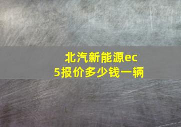 北汽新能源ec5报价多少钱一辆