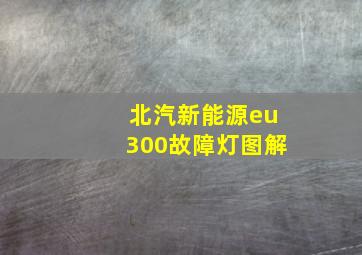 北汽新能源eu300故障灯图解