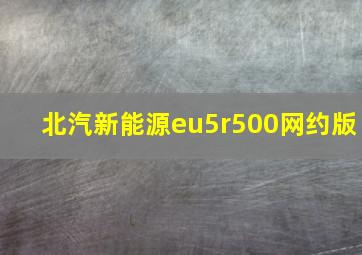 北汽新能源eu5r500网约版