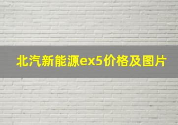 北汽新能源ex5价格及图片