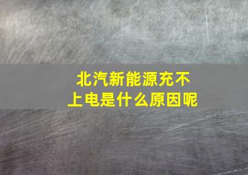 北汽新能源充不上电是什么原因呢