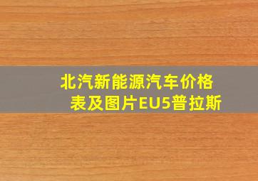 北汽新能源汽车价格表及图片EU5普拉斯