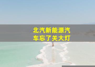 北汽新能源汽车忘了关大灯