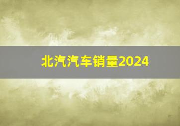 北汽汽车销量2024