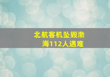 北航客机坠毁渤海112人遇难