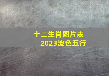 十二生肖图片表2023波色五行